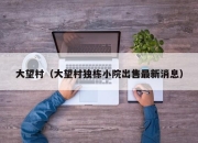 大望村（大望村独栋小院出售最新消息）