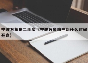 宁波万象府二手房（宁波万象府三期什么时候开盘）