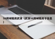 58同城租房武清（武清58同城租房子信息）