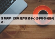 浦东房产（浦东房产交易中心德平路张杨路电话）